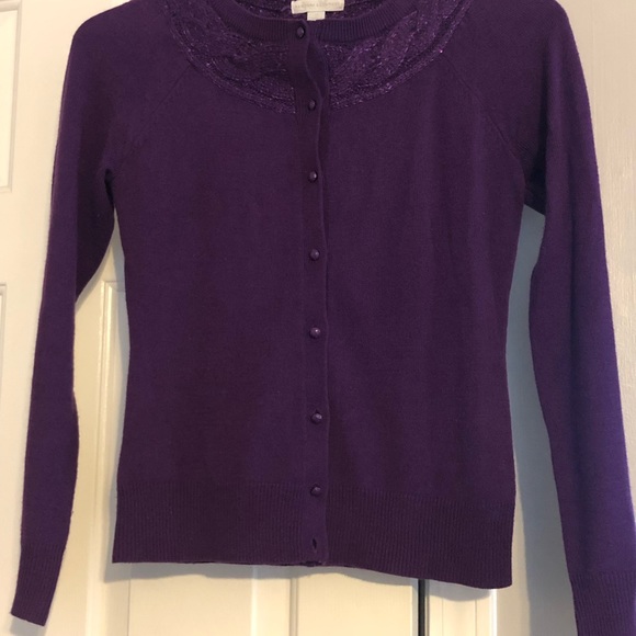 NY&CO purple embellished cardigan XS - Picture 4 of 4